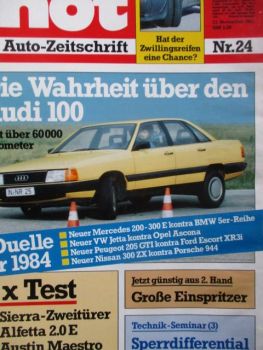 mot 24/1983 Audi 100 CC 1.9 Dauertest,Ford Sierra 1.6l 2-türer,Austin Maestro 1.6HLS,Alfa Romeo Alfetta Quadrifoglio