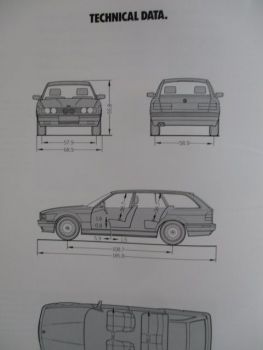 BMW 525i E34 Touring Englisch Linkslenker Katalog März 1992