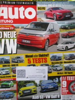 Auto Zeitung 19/2021 VW T7 Multivan, Q5 40TDI quattro und Q4 e-tron,X3 xDrive30d und iX3,GLA220d und EQA 250,