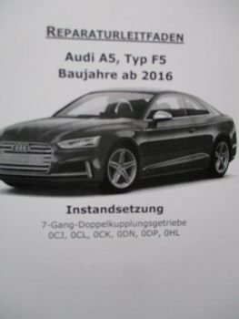 Audi A5 Typ F5 Reparaturleitfaden Instandsetzung 7-Gang-Doppekupplungsgetriebe ab 2016