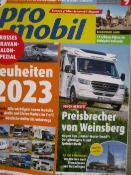 pro mobil 9/2022 Chausson V594 Max S51,Benimar sport S363,Flwocamper Casper,Weinsberg Cara-Compact MB,