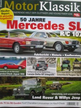 Motor Klassik 4/2021 50 Jahre Mercedes Benz SL R/C 107,Jaguar XK8,Lancia Delta HF integrale,Columbia und Peugeot Typ16