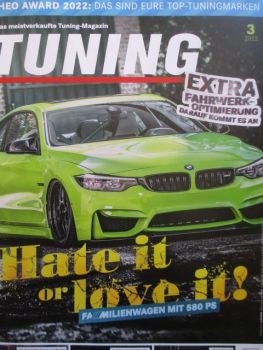 Tuning Magazin 3/2022 Hyundai i20N,Audi RS5,Opel Kadett C,Porsche 964, BMW M4, VW Caddy,W201,Toyota Supra