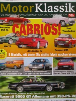 Motor Klassik 5/2021 Maserati 5000GT,Opel Rekord D +Caravan 1900,Aero 30 Kabriolett,MG TF 135,Alfa Spider Serie 4,