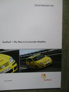 VW Golf V SunFuel Prospekt September 2005 Englisch