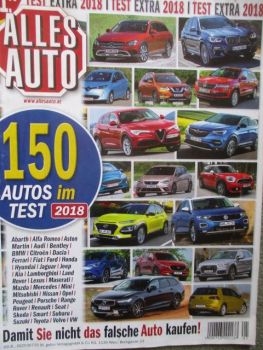 Alles Auto Extra 2018 150 Autos im Test u.a. Abarth,Alfa Romeo,Bentley,MiniDacia,Porsche,VW