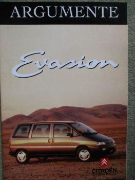 Citroen Evasion Argumente für Verkäufer 1994 +Wettbewerb