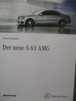 Mercedes Benz AMG S63 Pressemappe BR222 +Fotos +DVD