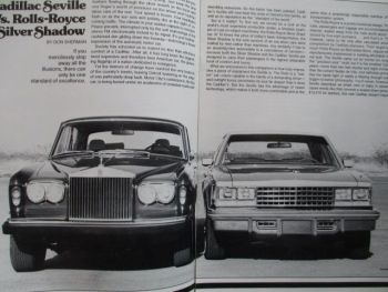 Car and Driver 7/1975 Cadillac Seville vs. Rolls-Royce Silver Shadow Sonderdruck Test Englisch