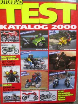 Reise Motorrad Test Katalog 2000 MV Agusta F4 Strada,Henderson Super-X,KTM 640 LC4 Adventur R,Ducati MH900e