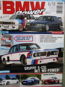 BMW Power 6/2018 M3 E30,323i Coupé E36, M5 F90,325d E90,Z4 M40i G29,3.0CLS e9,320d F31,X2 F39,