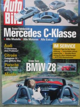 Auto Bild 18/2000 BMW Z8 E52 Roadster Test,Mercedes Benz C-Klasse W203 Kaufberatung,Mazda 626 2.0 Exclusive Dauertest
