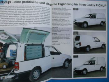 nordtop FiberForm VW Caddy Pickup mit Hardtop CAD-900 CAD-100 CAD-133 CAD-088 CAD-188 CAD-200 CAD-300