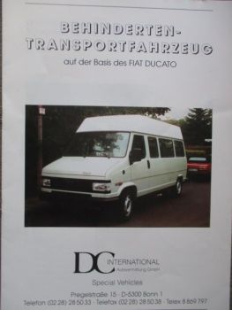 DC Spezialfahrzeuge Behinderten Transportfahrzeug auf Fiat Ducato Kastenwagen Katalog