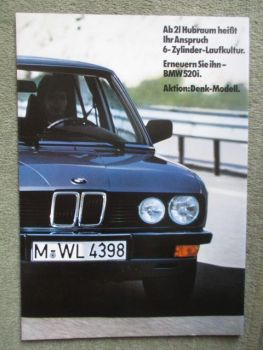 BMW 520i E28 Aktion Denkmodel Prospekt