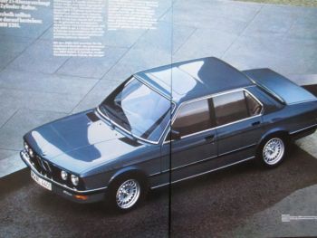 BMW 520i E28 Aktion Denkmodel Prospekt