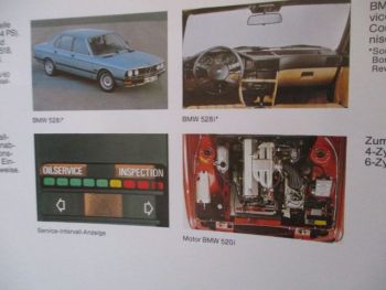 BMW 5er Reihe E28+Folie Sind Sie ein BMW Typ? Katalog 1981