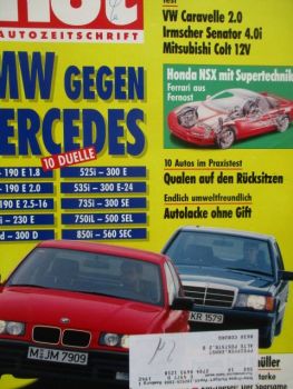 mot 10/1991 VW T4 Caravelle 2.0,Irmscher Senator 4.0i,Mitsubishi Colt 12V,Honda NSX,E34,E36,W124,C126,W201