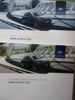 BMW Alpina XD4 F26 Katalog +Preisliste August 2019 NEU