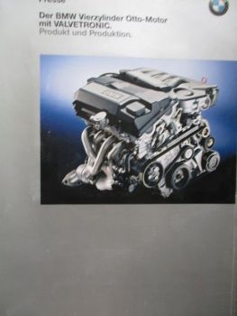 BMW Pressemappe Vierzylinder Otto-Motor mit Valvetronic+CD-Rom
