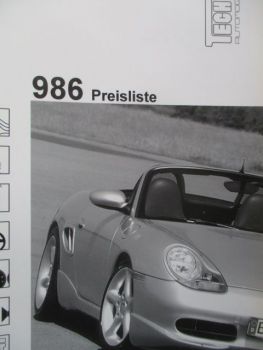 TechArt Porsche 986 Pressemappe +Preisliste 1997