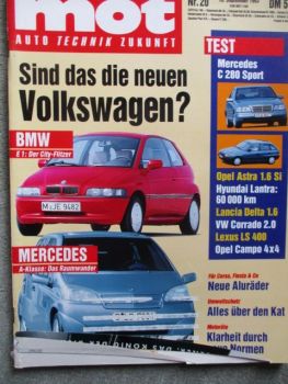mot 20/1993 Mercedes Benz C280 Sport W202,Opel Astra F 1.6Si,Dauertest Hyundai Lantra, Lancia Delta 1.6,