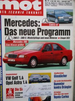 mot 11/1992 Nissan FEV, Astra F 1.4GL vs.Golf III 1.4i CL,Lancia Delta HF Integrale,W124,gebrauchter Renault 5