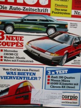 mot 16/1985 VW Scirocco GTX 16V,BMW M5 E28 und M635CSi E24, Saab 900,Mercedes 190E 2.3-16,Nissan Silvia,Porsche 928S