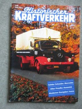 Historischer Kraftverkehr 1/1996 Mercedes L5000 der Spedition Kost,die Bücherbusse,