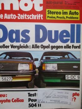 mot 2/1978 Peugeot 504TI,Toyota celica,Kadett C City vs. Fiesta, Kadett C vs. Escort,Ascona B vs. Taunus, Manta vs. Capri