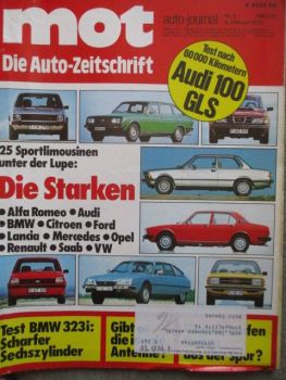 mot 3/1978 BMW 323i E21,Dauertest Audi 100 GLS Typ43,Weinsberg VW LT