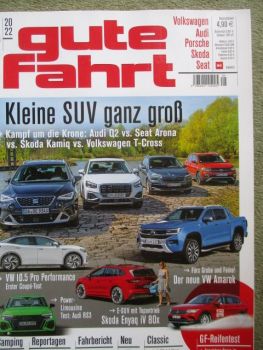 gute fahrt 8/2022 Skoda Fabia Monte Carlo,ID.5 Pro Performance,Tarraco FR e-Hybrid,Audi RS3 Limousine, T6.1 MaxxCamp