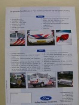 Ford Mondeo & Transit Politiejas Prospektblatt Niederlande