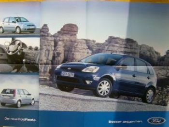 Ford Fiesta Prospekt Poster März 2002 NEU