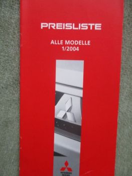 Mitsubishi Preisliste 1/2004