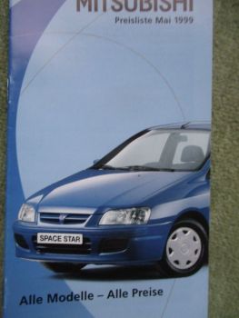Mitsubishi Preisliste 5/1999