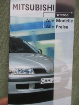 Mitsubishi Modelle Preisliste 3/2001