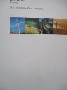 BMW Sustainability Pressemappe +CD August 2002