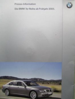 BMW 7er Reihe LCI Frühjahr 2005 750Li 760Li Presseinformation +CD