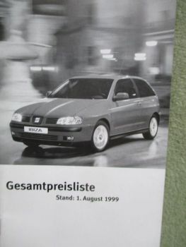 Seat Preisliste 8/1999
