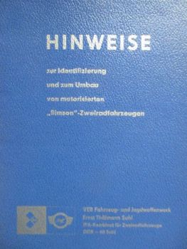 IFA VEB Fahrzeug- und Jagdwaffenwerk Hinweise