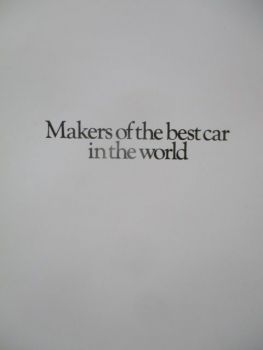 Rolls-Royce Makers of the best car in the world 1982 Brochure