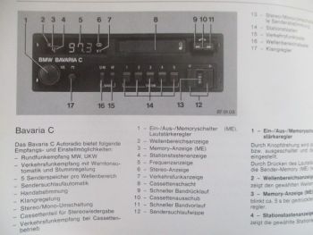 BMW Autoradio Bavaria C August 1988