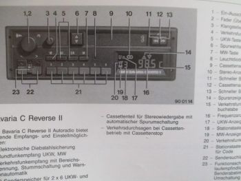 BMW Autoradio Bavaria C Reverse II 1989