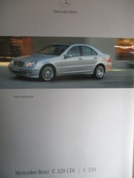 Mercedes Benz C 320CDI C350 W203 Pressemappe 2005