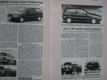 Mitsubishi Colt Im Spiegel der Presse
