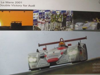 Audi R8 24h Le Mans 2001 Biela Wallace Großformat Poster