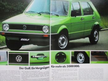 VW Golf I Typ17 Katalog L GL S LS GLS D LD GLD +Automaitc +GTI