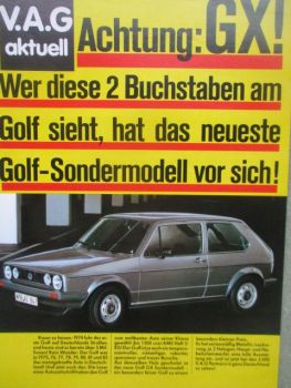 VW Golf I Typ17 GX Prospekt 1983 Rarität