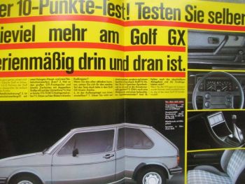 VW Golf I Typ17 GX Prospekt 1983 Rarität
